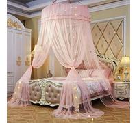 KongEU Moustiquaire de lit romantique et élégante en dentelle - Plusieurs tailles - Pour intérieur et extérieur - Orange - Pour lit de 1,2 m de largeur
