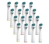 KongKay Lot de 16 têtes de brosse à dents de rechange pour Oralb Dual Clean, générique à double tête compatible avec brosse à dents électrique Oralb Braun