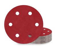 KONGMING 25 Pièces Disques de Ponçage 225mm Grain 400 Disque Abrasif 225mm 6 Trous pour Girafe Ponceuse