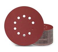 KONGMING 50 Pièces Disques de Ponçage 225mm Grain 400 Disque Abrasif 225mm 10 Trous pour Girafe Ponceuse