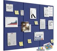 Kongming Lot de 6 tableaux d'affichage autocollants en feutre - Tableau d'affichage avec 40 punaises - Panneau d'affichage de 9 mm d'épaisseur - 30 x 30 cm - Grande décoration murale pour photos