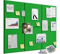 Kongming Lot de 6 tableaux d'affichage autocollants en feutre - Tableau d'affichage avec 40 punaises - Tableau d'affichage de 9 mm d'épaisseur - 30 x 30 cm - Grande décoration murale pour photos