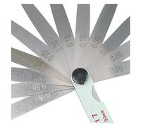 KONGMM Jeu de Cales D'épaisseur, 17 Lames jauge d'épaisseur jauges d'épaisseur Outil de Mesure cale d'écart for Le réglage de la soupape du Moteur 0.02-1mm Outils de Mesure de précision