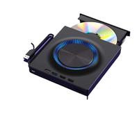 KONGMM Lecteur DVD Lecteur CD/DVD Externe USB 3.0, Lecteur CD/DVD +/- RW/Lecteur DVD Portable de Type C avec Carte SD
