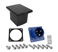 KONGMM Prise d'entrée Principale de Camping-Car avec Couvercle for Camping-Car RV Marine 16A raccordement affleurant Externe pour Caravane(Only Socket)