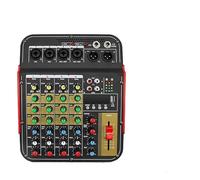 KONGMM Table de Mixage, Console de mixage Professionnelle à 6 canaux, mélangeur Audio de conférence en Plein air, Audio de réverbération USB