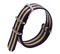 KONGNY 18 20 22mm Accessoires de Bracelet de Montre en Nylon pour Tissu de Sport, 3bleu 2kaki