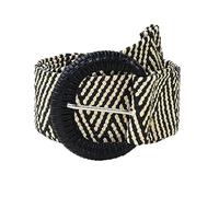 KONGNY Bohème élastique Paille Tressée Ceintures pour Femmes Pp Paille Armure Large Ceinture Robe Taille Ceinture Femme Ceinture