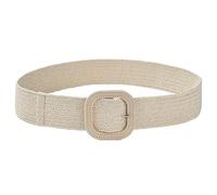 KONGNY Boho Couleur Unie Paille Tressée Ceintures pour Femmes été lin Tissé Pp Paille Ceinture élastique Large Ceinture en Gros Plage, Pp04006, 1 PCS