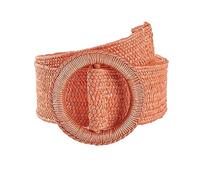 KONGNY Boho Orange élastique Large Ceinture Femmes Ceinture été P lage Pp Paille Tressé Ceintures Femme Robe Chemise Taille Ceinture, 22082701TBY