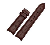 KONGNY Bracelet De Montre À Extrémité Incurvée En Cuir Véritable Pour Hommes, 22Mm, 23Mm, 24Mm, Boucle brune, 22mm