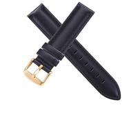 KONGNY Bracelet de Montre en Cuir 13mm 14mm 16mm 17mm 18mm 19mm 20mm Hommes Femmes Bracelets de Montre, Boucle noire, 16mm