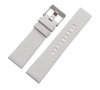 KONGNY Bracelet De Montre En Cuir Véritable, 22Mm, 24Mm, 26Mm, 28Mm, 30Mm, B-Silver blanc, 28mm