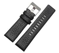 KONGNY Bracelet De Montre En Cuir Véritable, 22Mm, 24Mm, 26Mm, 28Mm, 30Mm, B-Silver noir, 24mm