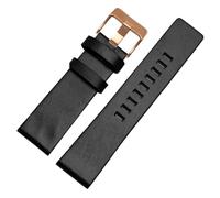 KONGNY Bracelet De Montre En Cuir Véritable, 22Mm, 24Mm, 26Mm, 28Mm, 30Mm, Un or rose noir, 26mm