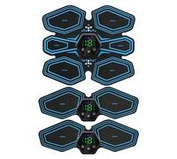 Kongou Stimulateur Musculaire Abdominal | Entraîneur de Muscles abdominaux, 6 Modes, 19 Niveaux, avec 10 Coussinets de Gel gratuits - Stimulateur Abs électrique pour Hommes, stimulateur Musculaire de