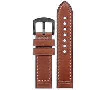 kongsou Bracelet de montre en cuir pour Hamilton Khaki Field H70555533 H70455533 Little Red Cap(Bown matteb2,22mm)