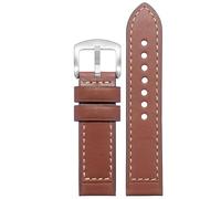 kongsou Bracelet de montre en cuir pour Hamilton Khaki Field H70555533 H70455533 Little Red Cap(Brown mattes4,22mm)