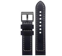 kongsou Bracelet de montre en cuir pour Hamilton Khaki Field H70555533 H70455533 Little Red Cap(Brownb3,22mm)