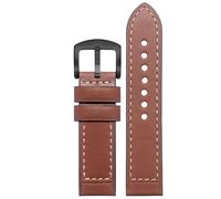 kongsou Bracelet de montre en cuir pour Hamilton Khaki Field H70555533 H70455533 Little Red Cap(Brown matteb4,22mm)