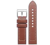 kongsou Bracelet de montre en cuir pour Hamilton Khaki Field H70555533 H70455533 Little Red Cap(Browns4,22mm)