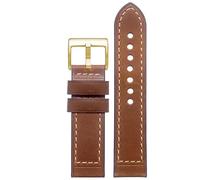 kongsou Bracelet de montre en cuir pour Hamilton Khaki Field H70555533 H70455533 Little Red Cap(Browng1,22mm)