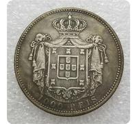 KONGZIZZW Antique Crafts Portugal 1900 Pièce commémorative en Laiton plaqué Argent - par défaut