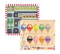 Konijiwa Cadeau Jouet Jeux Enfant 3 4 Ans Jouets Montessori Enfants 3 in 1 Labyrinthe Magnétique de Couleurs Et De Chiffres Jouets de Triage des Couleurs Jeux Jeu Jouet Cadeau Fille Enfant