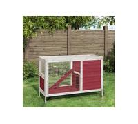 Konijnenhok 103x44x69,5 cm massief grenenhout mokkakleurig172298