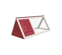 vidaXL Clapier 170854 Bois de sapin traité, grille de fer, rouge, résistant aux intempéries