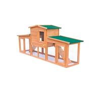 vidaXL Clapier large pour petits animaux avec toits en bois