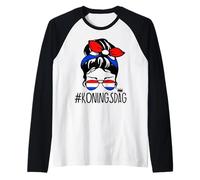 Koningsdag Drapeau néerlandais Mignon Fille Maman Kings Day Manche Raglan