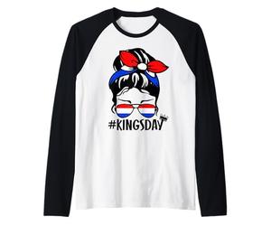 Koningsdag Pays-Bas Messy Bun Kingsday Dutch Kings Day Manche Raglan