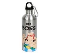 Könitz Flasche Cool Bottle - Asterix Big Boss, Thermoflasche, Outdoorflasche, Doppelwandig mit Verschluss, Edelstahl, Silbern, 600 ml, 11 9 244 2248