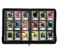 Konix Album Premium 360 cartes à collectionner - 9 pochettes 63 x 88 mm par page - Compatible Magic The Gathering, Pokémon, Yu-Gi-Oh! - Noir