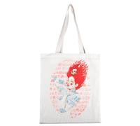 Konix Alchemy Sac Tote Bag à longues poignées - 38 x 42 cm - 70% polyester et 30% coton - Motif Flame - Blanc