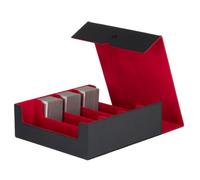 Konix Boîte de rangement 4 rangées deckboxs format 63 x 88 mm - Jeux de cartes à collectionner - Compatible Magic The Gathering, Pokémon - Noir