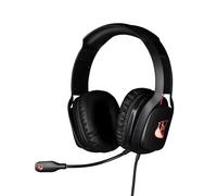 Konix Drakkar Casque Gaming Filaire Mistlur pour PC - Haut-parleurs 40 mm - Microphone Flexible - Câble 2 m - Rétroéclairage LED - Noir et Rouge