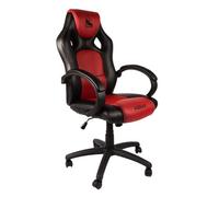 Konix Drakkar Chaise de Bureau Gaming Jötun - Inclinaison siège 15° - Cuir polyuréthane Lisse - Noir et Rouge