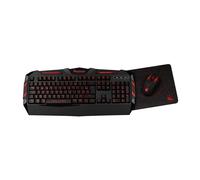 Konix Drakkar Raider Pack 3 in 1 - Ensemble clavier et souris - rétro-éclairé - USB - AZERTY