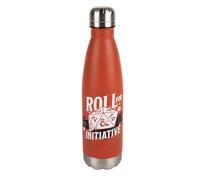 Konix Dungeons & Dragons Bouteille isotherme - Acier inoxydable - 500 ml - Motif Roll for Initiative - Rouge