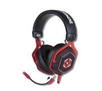 Konix Dungeons & Dragons Casque Gaming Filaire D20 pour PC - Haut-parleurs 50 mm - Microphone - Câble USB 2 m - Rétroéclairage - Noir et Rouge