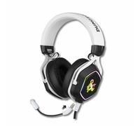 Konix Dungeons & Dragons Casque Gaming Filaire Rainbow pour PC - Haut-parleurs 50 mm - Microphone - Câble USB 2 m - Rétroéclairage - Blanc et Noir