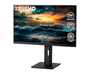 Konix Écran Gaming Zephyr 27" PC, PS5, Switch 2, Xbox - Résolution Full HD 1 080 px - 180 Hz - 1 ms - FreeSync - HDMI 2.0 - DisplayPort - Dalle IPS
