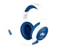 Konix FFF Casque Gaming Filaire PC, PS4, PS5, Switch, Xbox One et Series X|S - Microphone - Câble 1,5 m - Prise Jack 3,5 mm - Blanc et Bleu