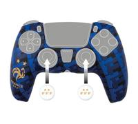 Konix FFF Coque de Protection pour Manette DualSense PS5 - Silicone - Appuie-Pouces - Motif 2 étoiles - Bleu et Noir