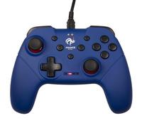 Konix Manette filaire FFF pour Switch/Switch 2/PC - Vibration - Câble 3m - Bleu