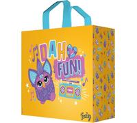 Konix Furby Sac cabas - Taille M 40 x 45 x 20 cm - Matière recyclée - Motif Dah Fun! - Jaune