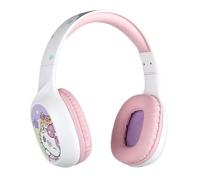 Konix Hello Kitty Casque Audio sans Fil Bluetooth 5.3 PC, Smartphones, tablettes - Microphone - Autonomie 30 h - Câble Jack 3,5 mm - Blanc et Rose