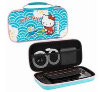 Konix Housse transport Nintendo Switch 2 Hello Kitty - Filet rangement, 8 compartiments, bleu